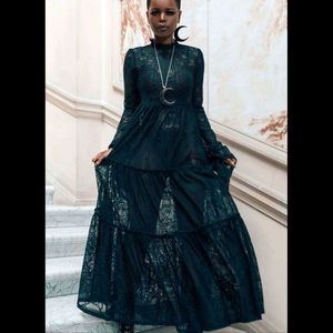 NWT Rare Killstar Hecate Lace Maxi Dress - Emerald - Large